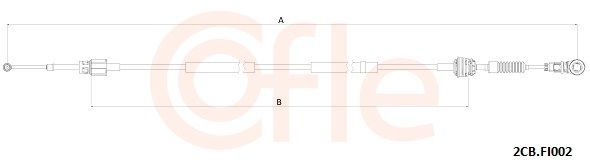 COFLE 92.2CB.FI002 Cable Pull, manual transmission