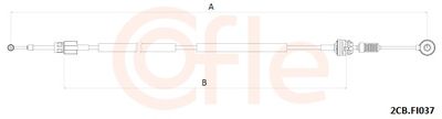 Cable Pull, manual transmission COFLE 92.2CB.FI037