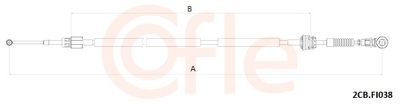 Cable Pull, manual transmission COFLE 92.2CB.FI038
