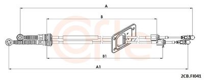 Cable Pull, manual transmission COFLE 92.2CB.FI041