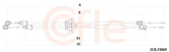 COFLE 92.2CB.FI069 Cable Pull, manual transmission