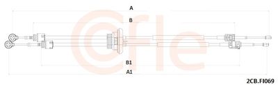 Cable Pull, manual transmission COFLE 92.2CB.FI069