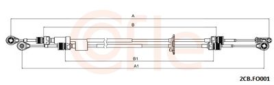 Cable Pull, manual transmission COFLE 92.2CB.FO001