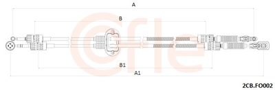 Cable Pull, manual transmission COFLE 92.2CB.FO002