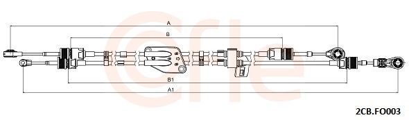 COFLE 92.2CB.FO003 Cable Pull, manual transmission