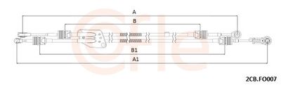 Cable Pull, manual transmission COFLE 92.2CB.FO007