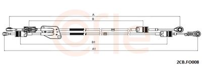 Cable Pull, manual transmission COFLE 92.2CB.FO008