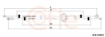 Cable Pull, manual transmission COFLE 92.2CB.FO013