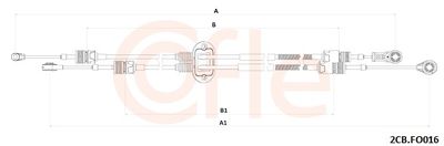 Cable Pull, manual transmission COFLE 92.2CB.FO016