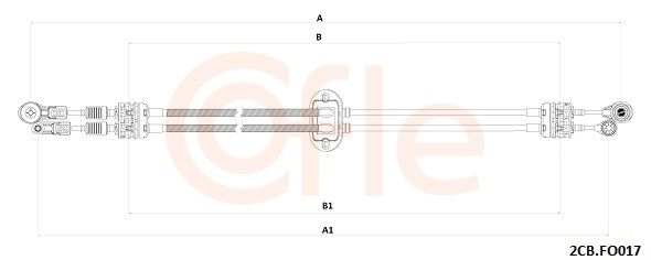 COFLE 92.2CB.FO017 Cable Pull, manual transmission