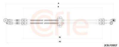 Cable Pull, manual transmission COFLE 92.2CB.FO017