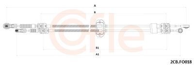 Cable Pull, manual transmission COFLE 92.2CB.FO018