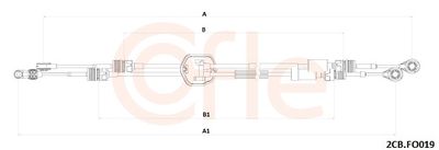 Cable Pull, manual transmission COFLE 92.2CB.FO019