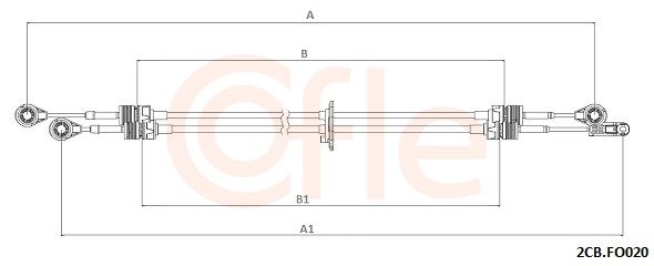 COFLE 92.2CB.FO020 Cable Pull, manual transmission