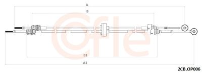 Cable Pull, manual transmission COFLE 92.2CB.OP006