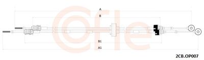 Cable Pull, manual transmission COFLE 92.2CB.OP007