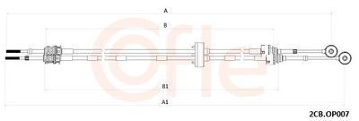Cable Pull, manual transmission COFLE 92.2CB.OP009