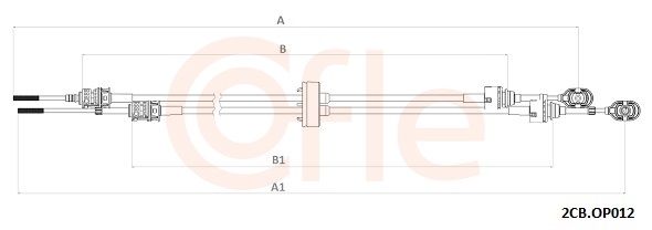COFLE 92.2CB.OP012 Cable Pull, manual transmission