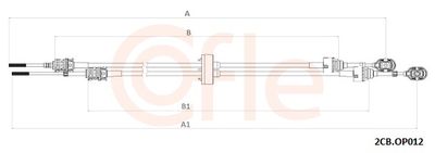 Cable Pull, manual transmission COFLE 92.2CB.OP012