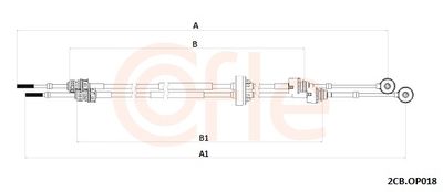 Cable Pull, manual transmission COFLE 92.2CB.OP018
