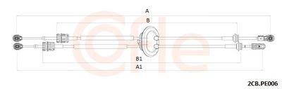 Cable Pull, manual transmission COFLE 92.2CB.PE006
