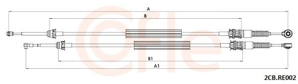 COFLE 92.2CB.RE002 Cable Pull, manual transmission