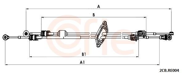 COFLE 92.2CB.RE004 Cable Pull, manual transmission