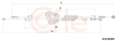 Cable Pull, manual transmission COFLE 92.2CB.RE005