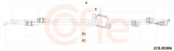 COFLE 92.2CB.RE006 Cable Pull, manual transmission