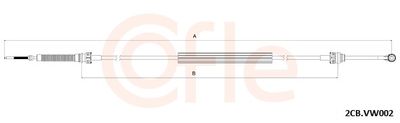 Cable Pull, manual transmission COFLE 92.2CB.VK002
