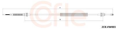 Cable Pull, manual transmission COFLE 92.2CB.VK003