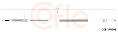 Cable Pull, manual transmission COFLE 92.2CB.VK005