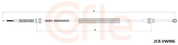 COFLE 92.2CB.VK006 Cable Pull, manual transmission