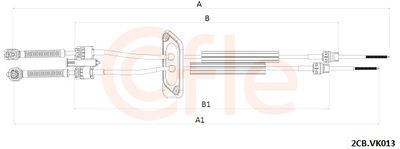 Cable Pull, manual transmission COFLE 92.2CB.VK013