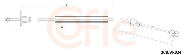 COFLE 92.2CB.VK024 Cable Pull, manual transmission