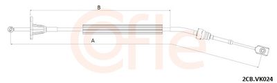 Cable Pull, manual transmission COFLE 92.2CB.VK024