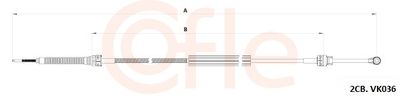 Cable Pull, manual transmission COFLE 92.2CB.VK036