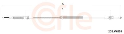 Cable Pull, manual transmission COFLE 92.2CB.VK058