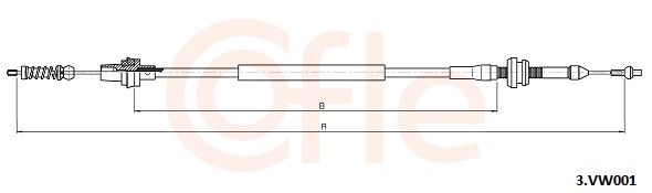 COFLE 92.3.VK001 Accelerator Cable
