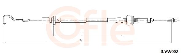COFLE 92.3.VK002 Accelerator Cable