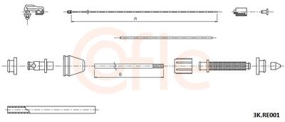 Accelerator Cable COFLE 92.3K.RE001
