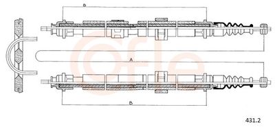 Cable Pull, parking brake COFLE 92.431.2