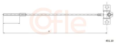 Cable Pull, parking brake COFLE 92.451.10