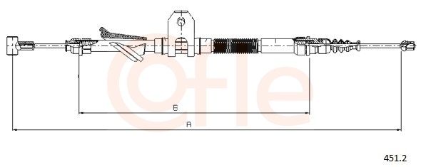 COFLE 92.451.2 Cable Pull, parking brake