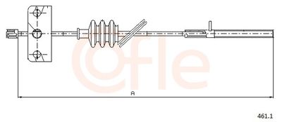 Cable Pull, parking brake COFLE 92.461.1