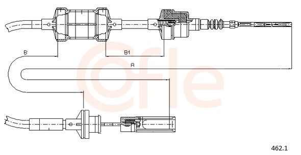 COFLE 92.462.1 Cable Pull, clutch control