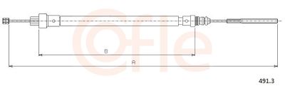 Cable Pull, parking brake COFLE 92.491.3