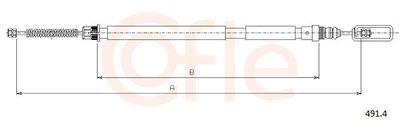 Cable Pull, parking brake COFLE 92.491.4