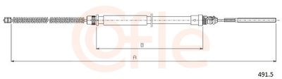 Cable Pull, parking brake COFLE 92.491.5
