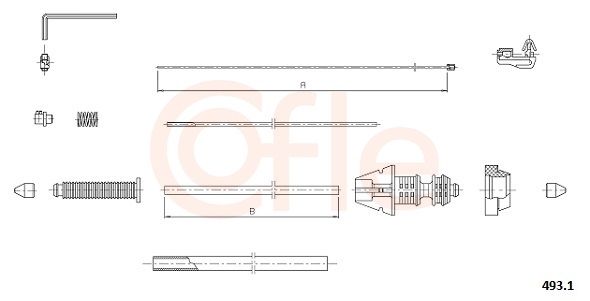 COFLE 92.493.1 Accelerator Cable